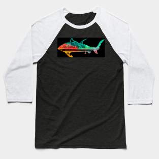 Anchored by Fin Tuna Baseball T-Shirt